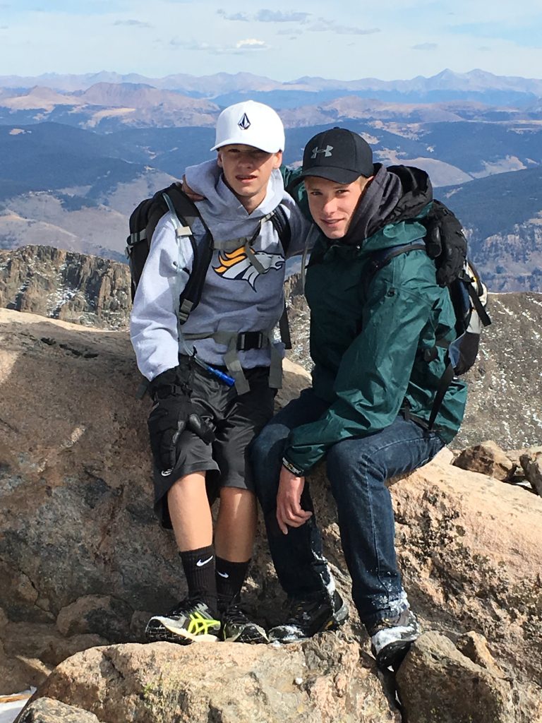 Bryson and Hayden on Mount of the Holy Cross